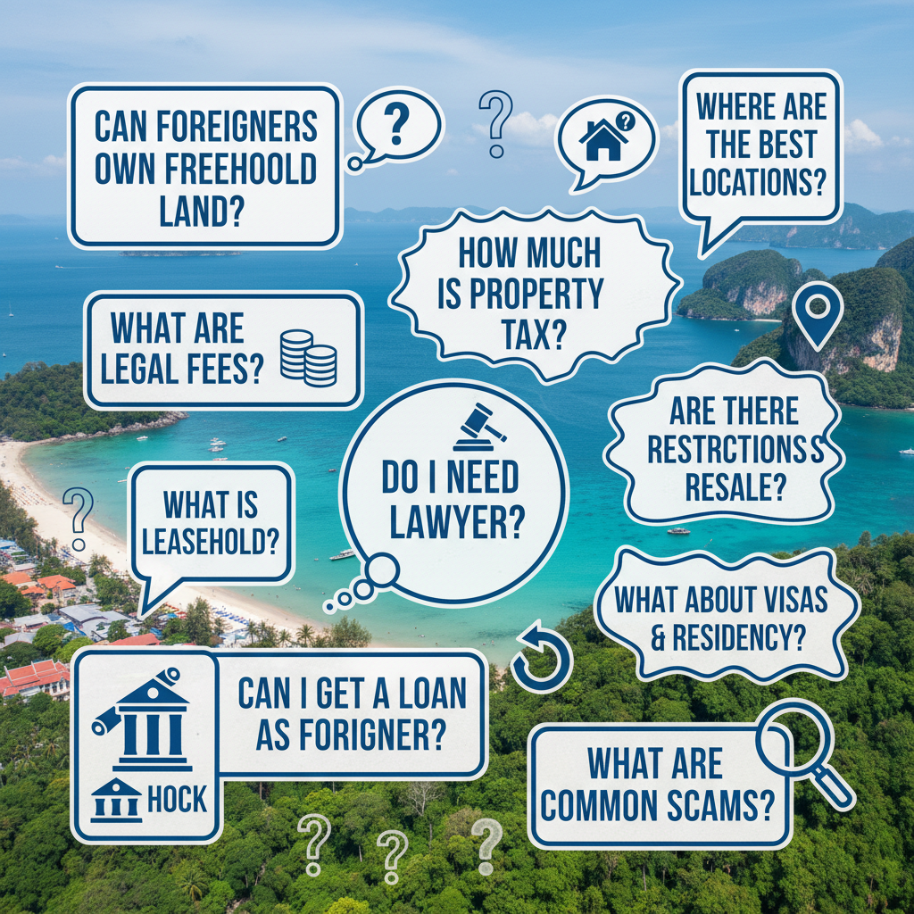 Naphatthanan Property - A collage of frequently asked questions (FAQ) related to buy
